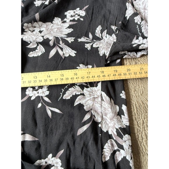 Spiritual Gangster Womens Black Floral Rayon Kimono Cardigan Coverup OS - Picture 5 of 7